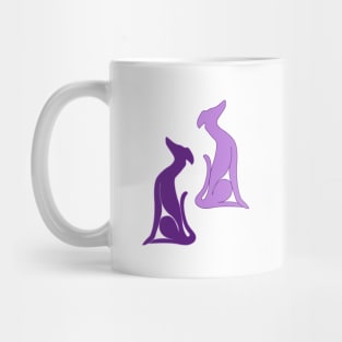 Greyhound Sitting Purple Mug